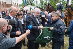 Bundesinnenminister Seehofer und Brandenburgs Ministerpräsident Dr. Woidke besuchten das Bundespolizeipräsidium Potsdam