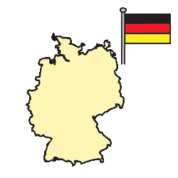 Umrisszeichnung von Deutschland