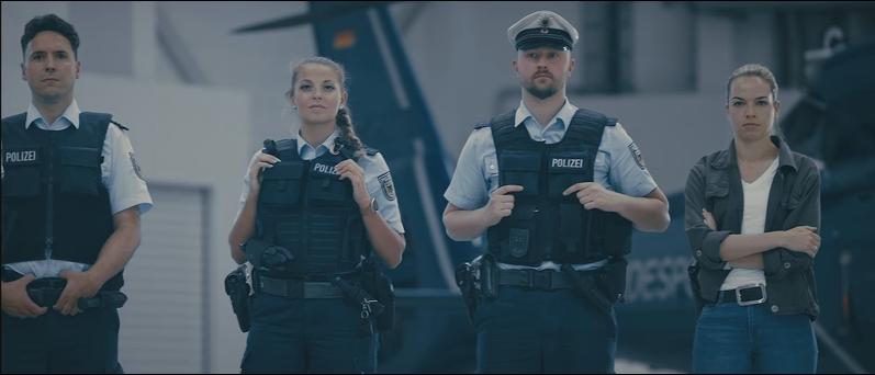 Startbild für den Imagefilm der Bundespolizei